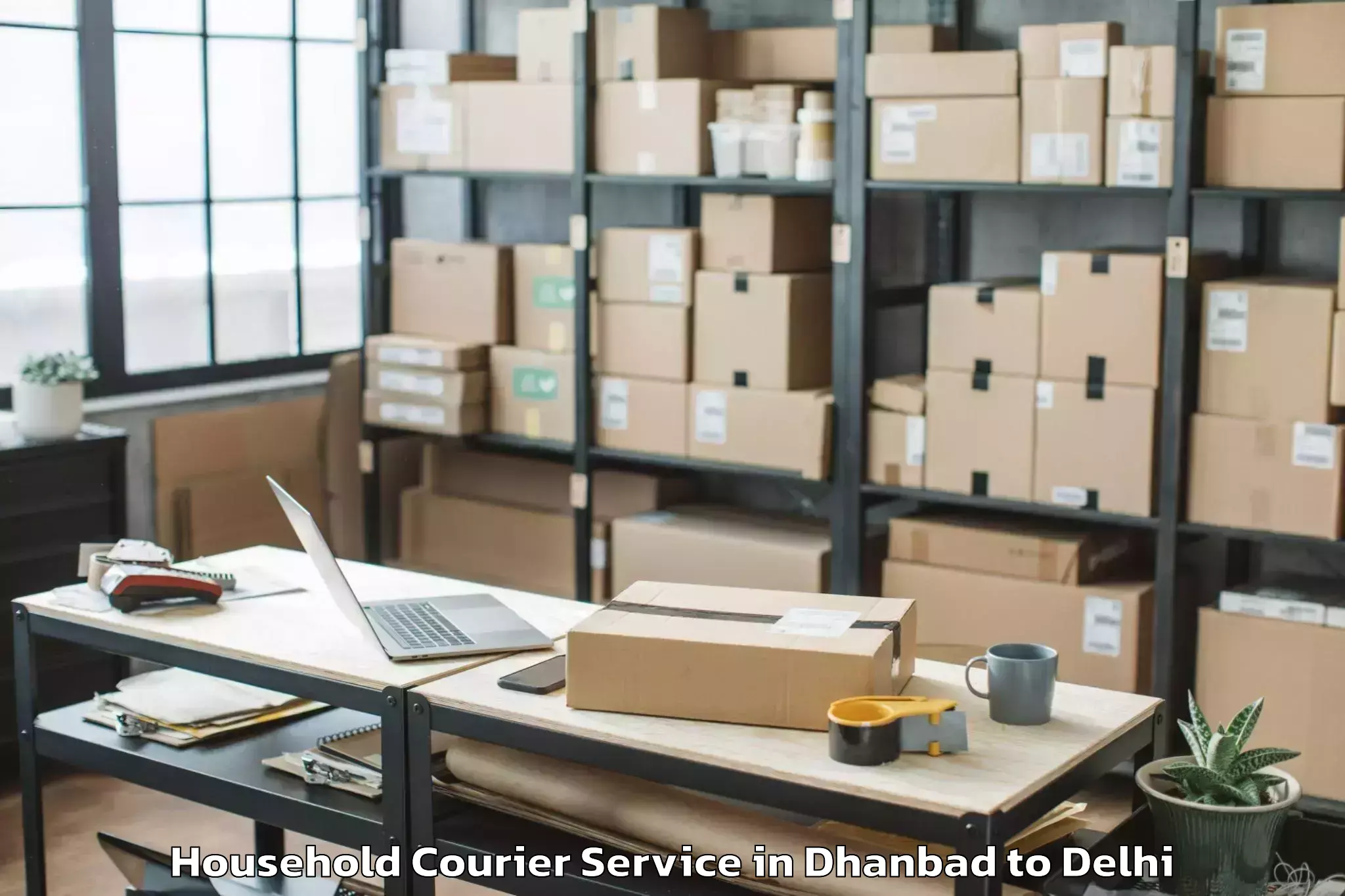 Trusted Dhanbad to Indira Gandhi International Ai Household Courier